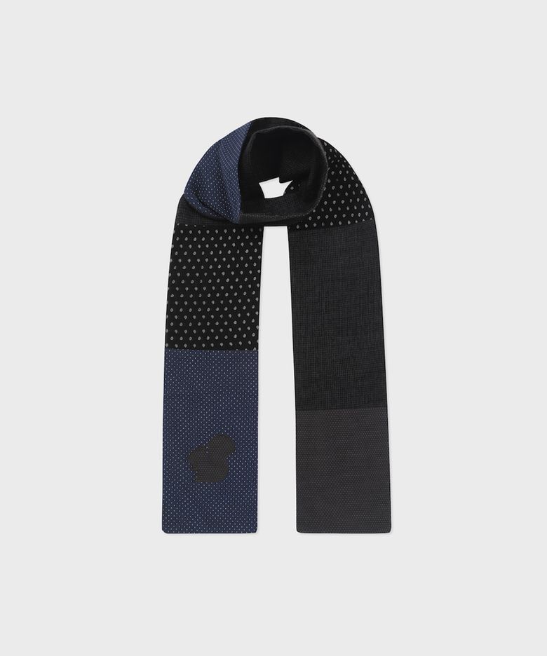 patchwork muffler squirrel multi charcoal