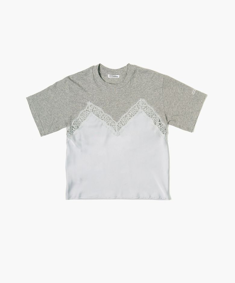 GREY LACE LAYER T-SHIRTS