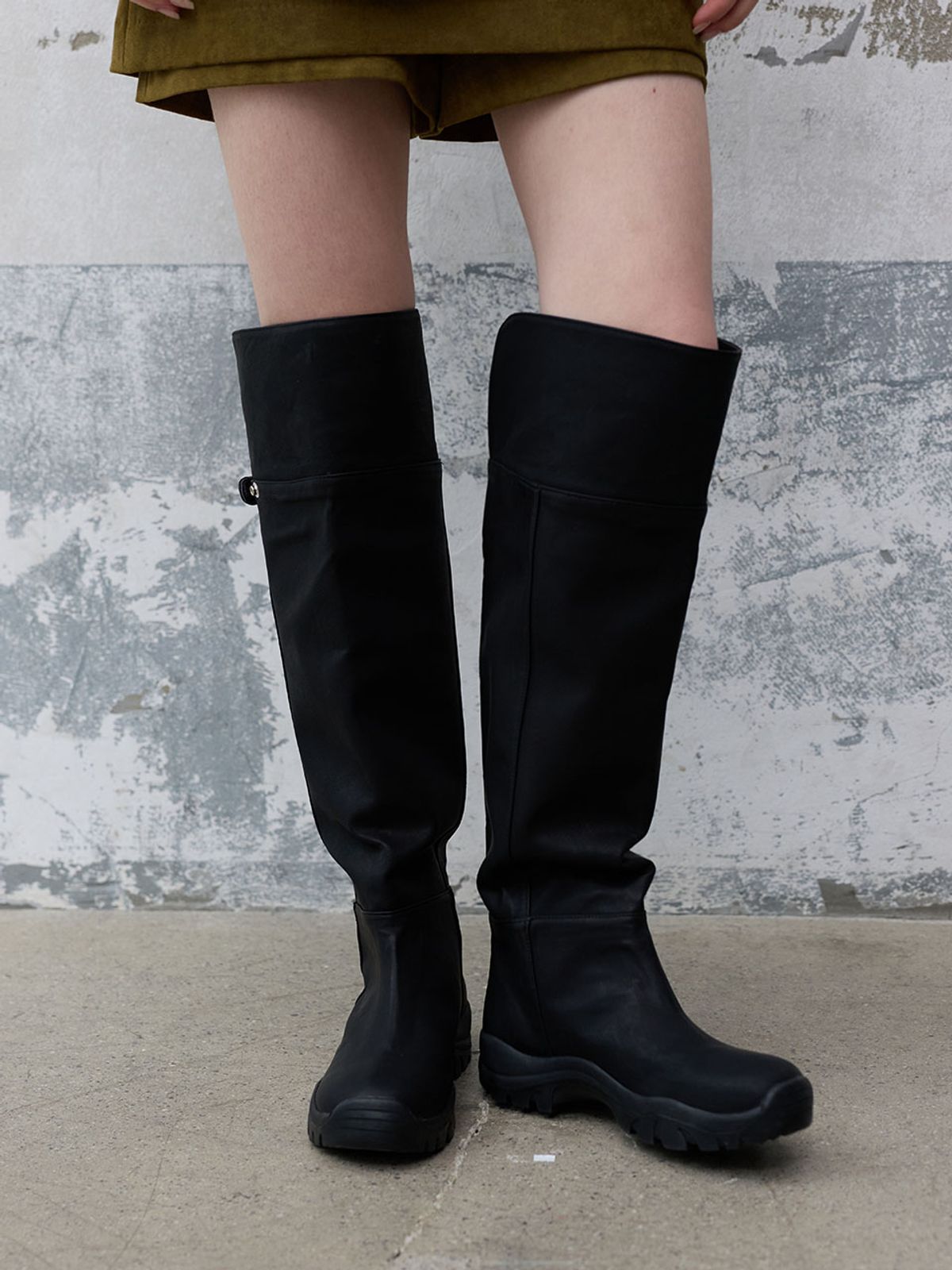 레이브(RAIVE) Rowan Knee High Boots in Black WA6AD026-10