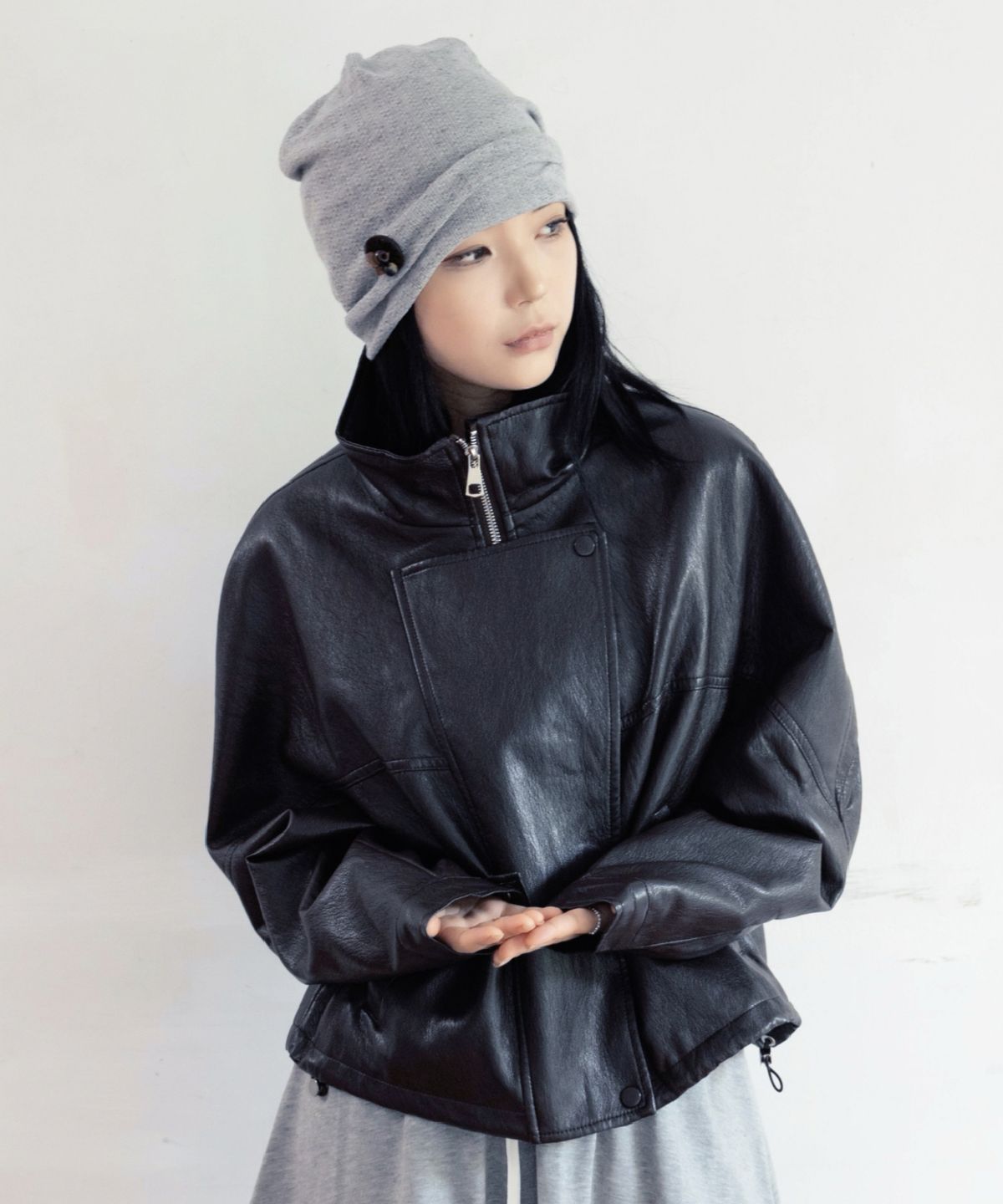 에프디알(FDR) Eden Crop Rider Jacket_Black