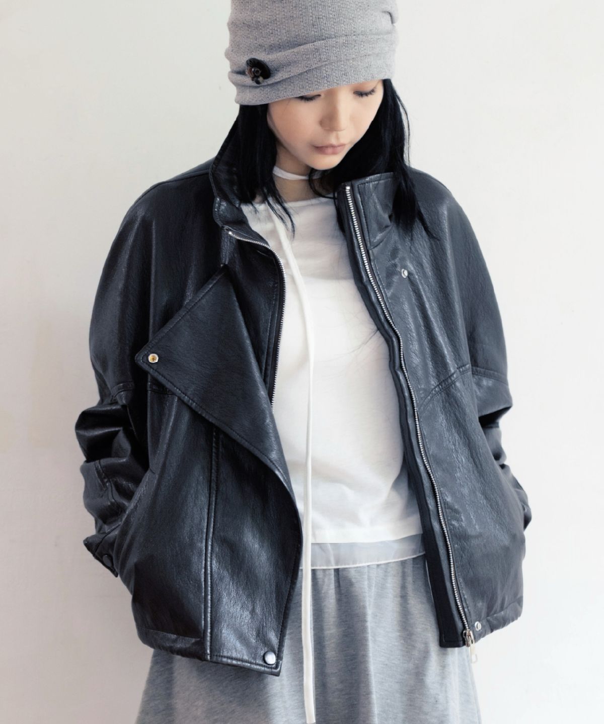 에프디알(FDR) Eden Crop Rider Jacket_Black