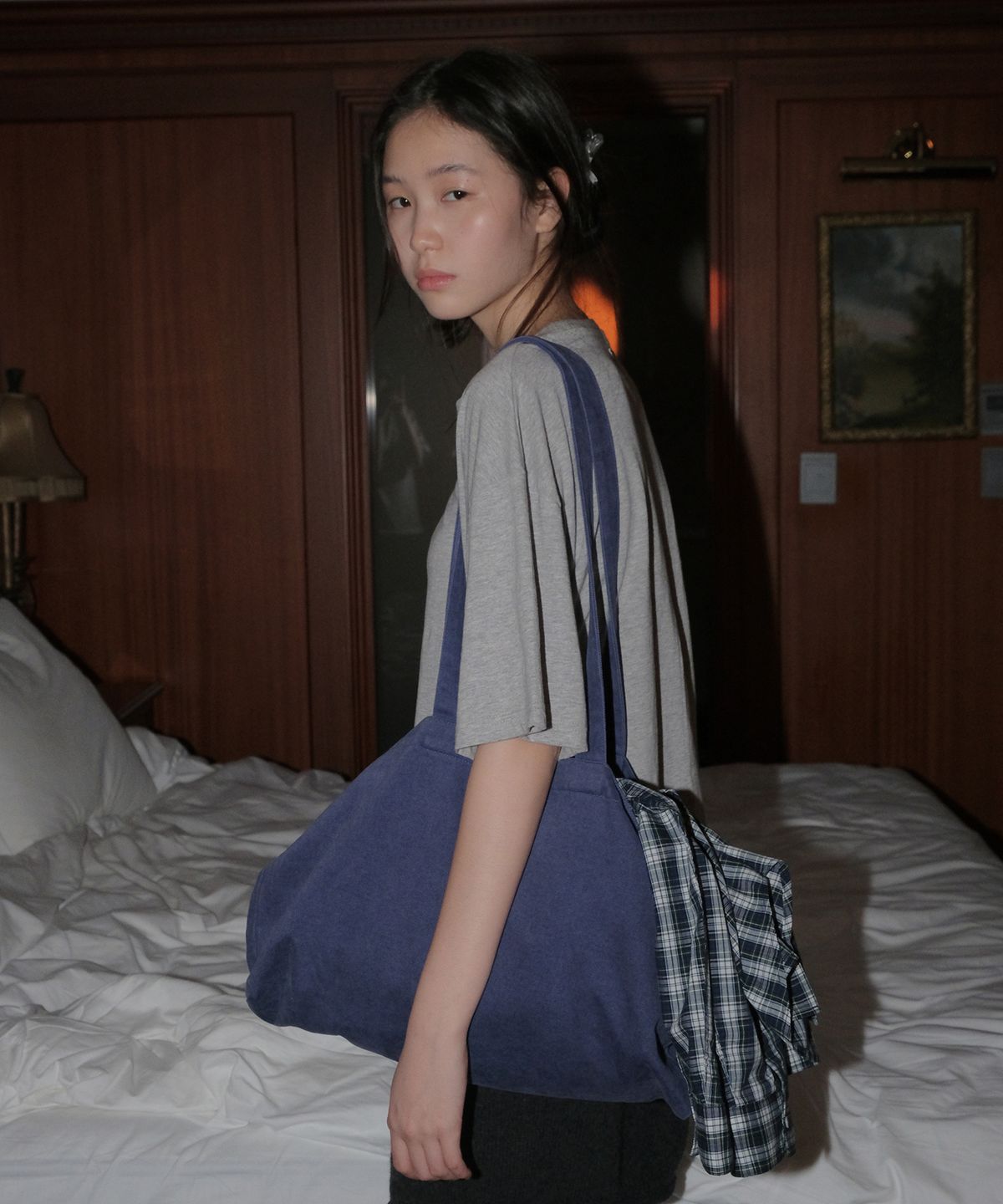 108파운드(108POUND) Market Bag_Washed Blue