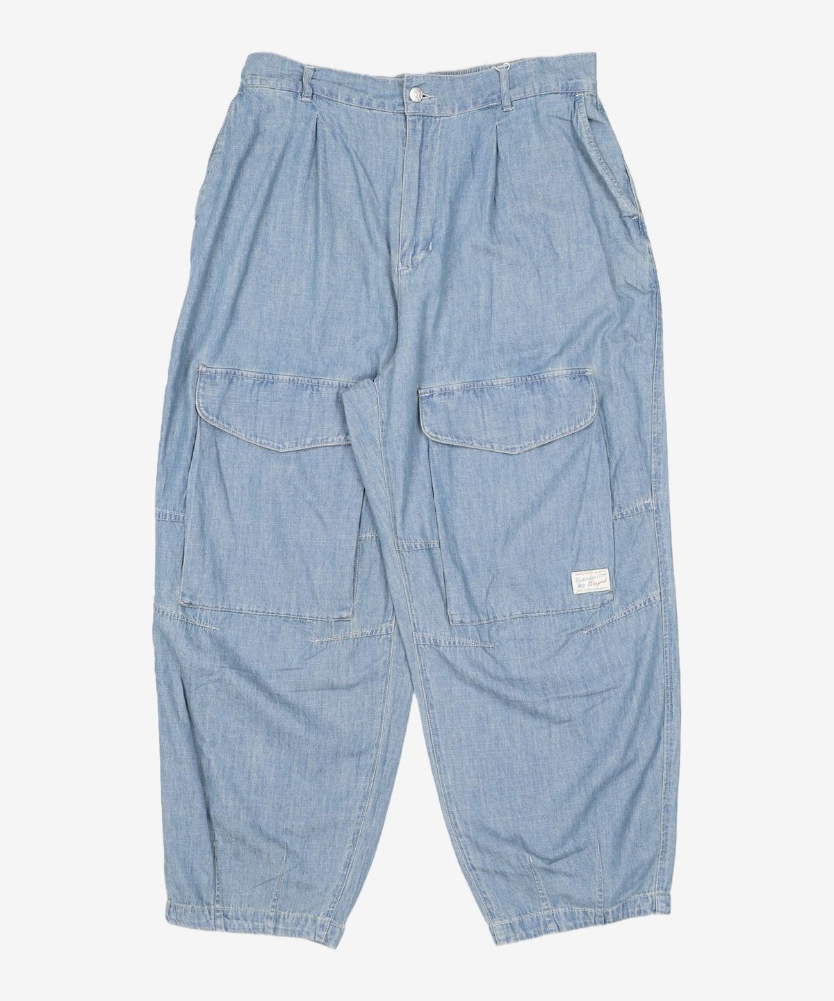 컬럼비아 유니버시티(COLUMBIA UNIVERSITY) SL-LABEL DENIM WIDE FIT BALLOON PANTS 라이트데님 XL