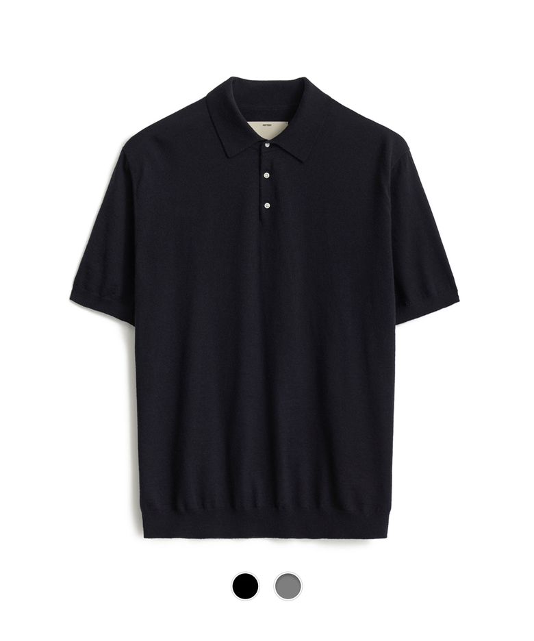 Super Fine Wool Polo Knit - 2 Color
