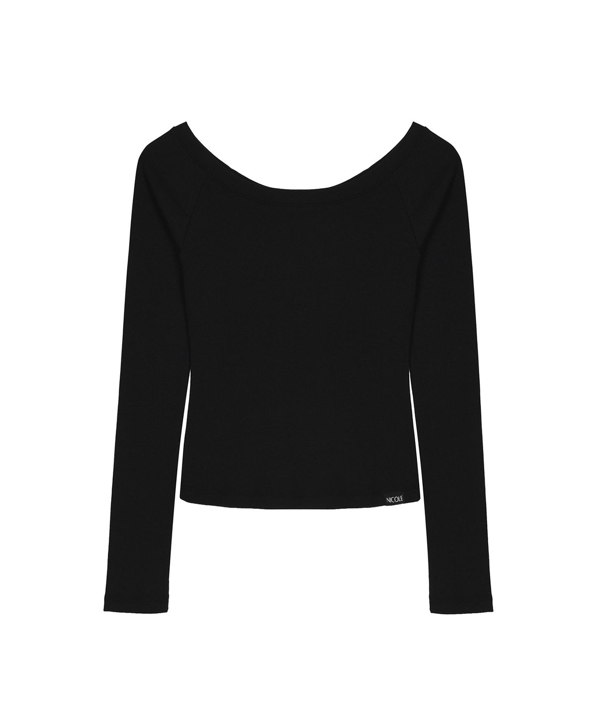 닉앤니콜(NICK&NICOLE) OFF SHOULDER LONG SLEEVE TOP_BLACK