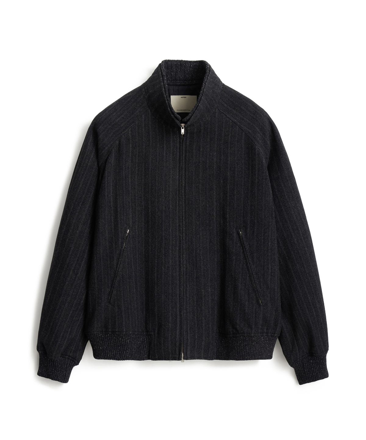 포터리(POTTERY) Oversized Wool Harrington Jacket_Black Stripe