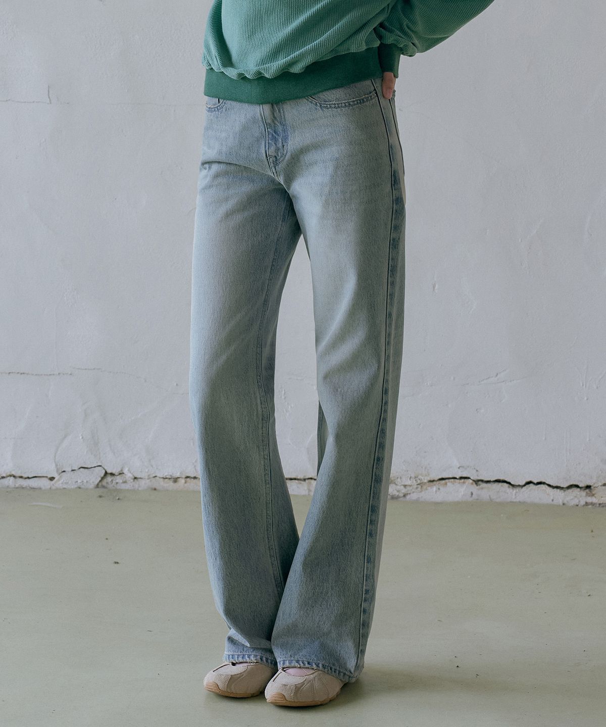 반원 아틀리에(VANONE ATELIER) P3325 빈티지 워시드 데님_Light blue