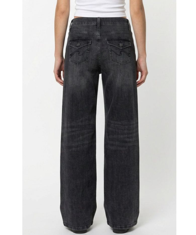 Wide-leg Low-rise Jeans(ANTHRACITE)