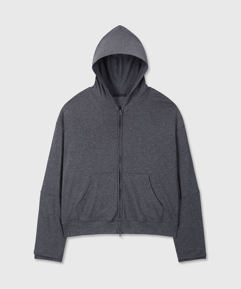 SOFT UNIFORM HOOD ZIP-UP (GRAY)