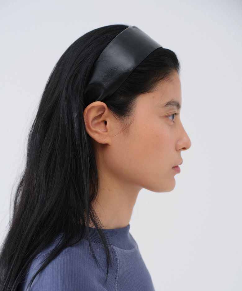 LEATHER WIDE HAIRBAND_BLACK