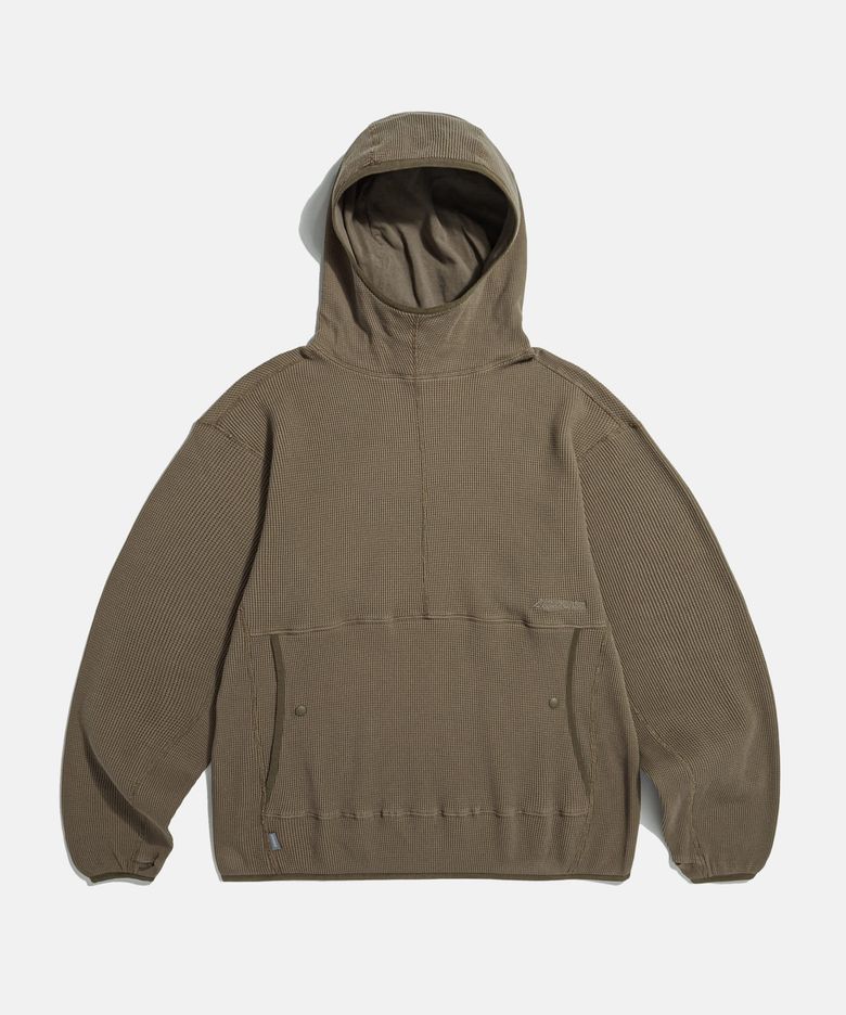 Utility Waffle Hoodie Taupe