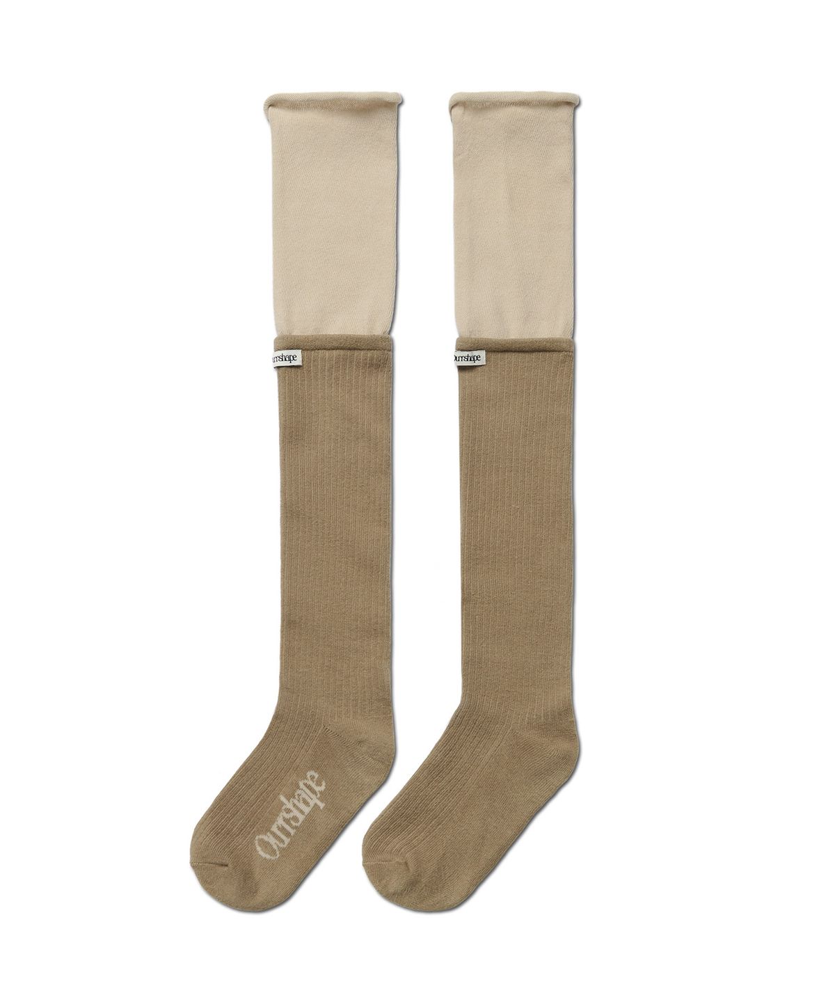 아워쉐입(OURRSHAPE) Layered Socks - Muted Beige