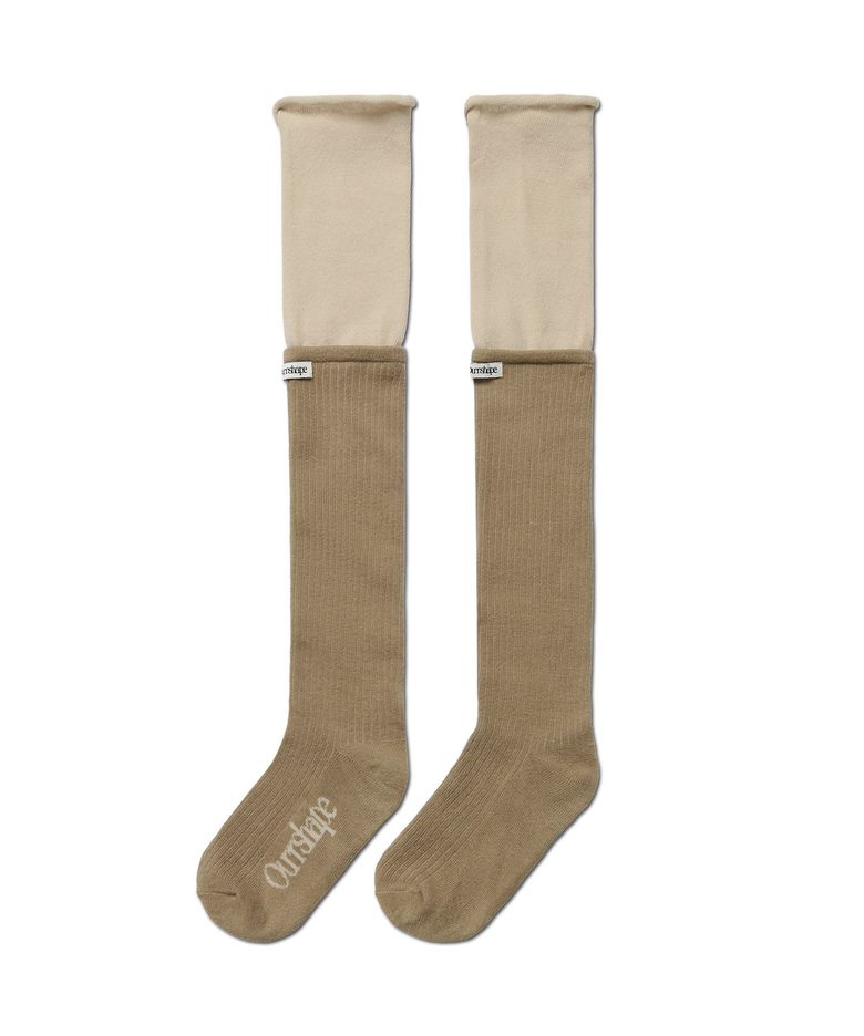 Layered Socks - Muted Beige