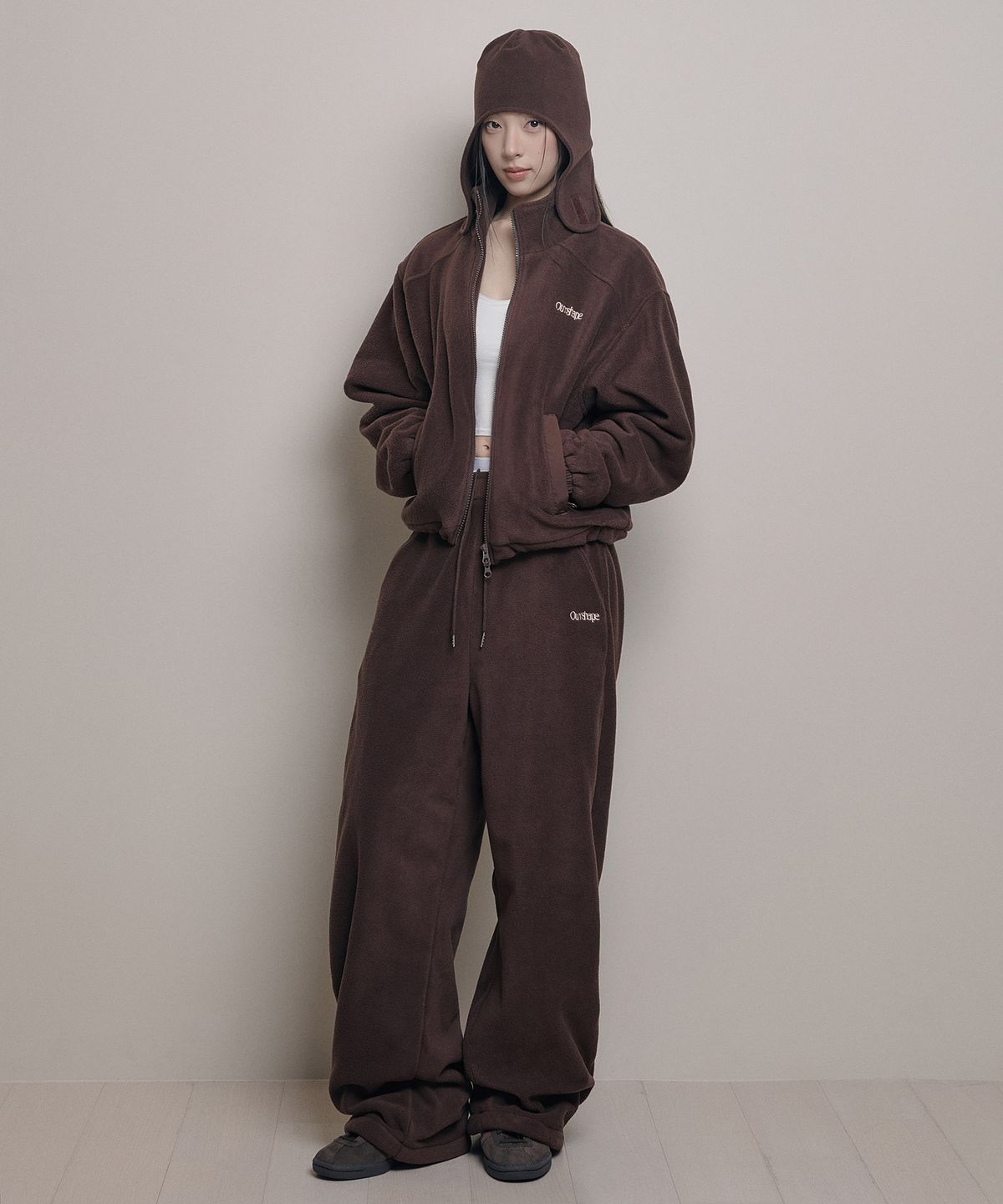아워쉐입(OURRSHAPE) Over Shape Fleece Pants - Coffee Brown
