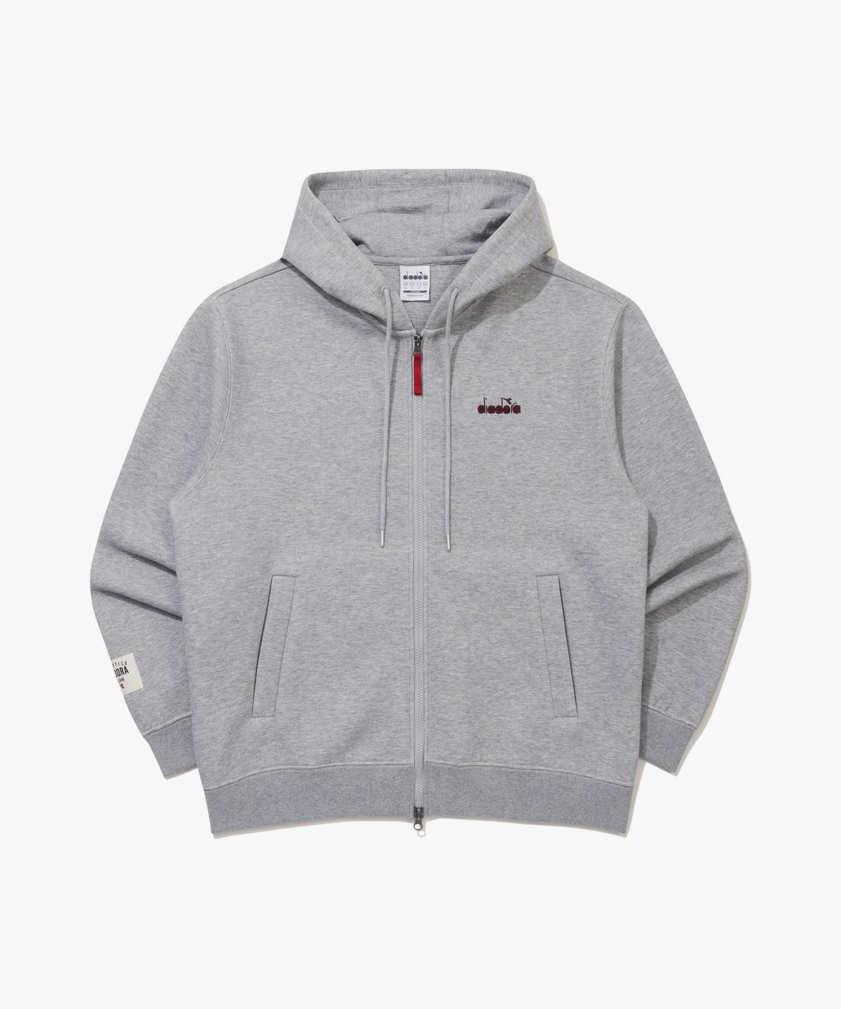 디아도라(diadora) 컴포트모션 후드 집업 자켓 MELANGE GREY