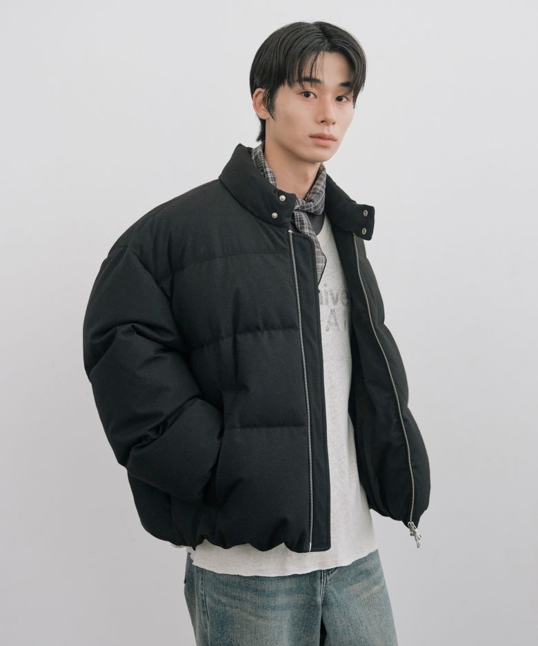 울 터치 헤링턴 다운 점퍼_블랙