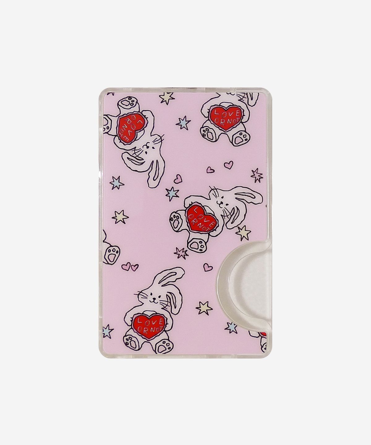 러브오낫(LOVE OR NOT) 맥세이프 글라스 카드케이스_Happy Rabbit Magsafe Glass Cardcase
