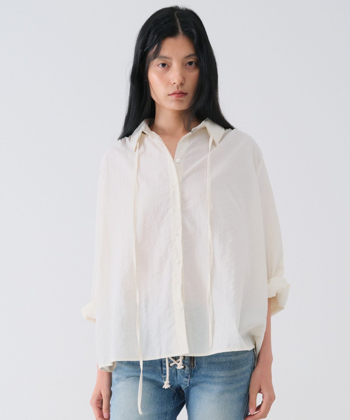 센토르(CENTAUR.KR) SHIRRING STRING BLOUSE_CREAM