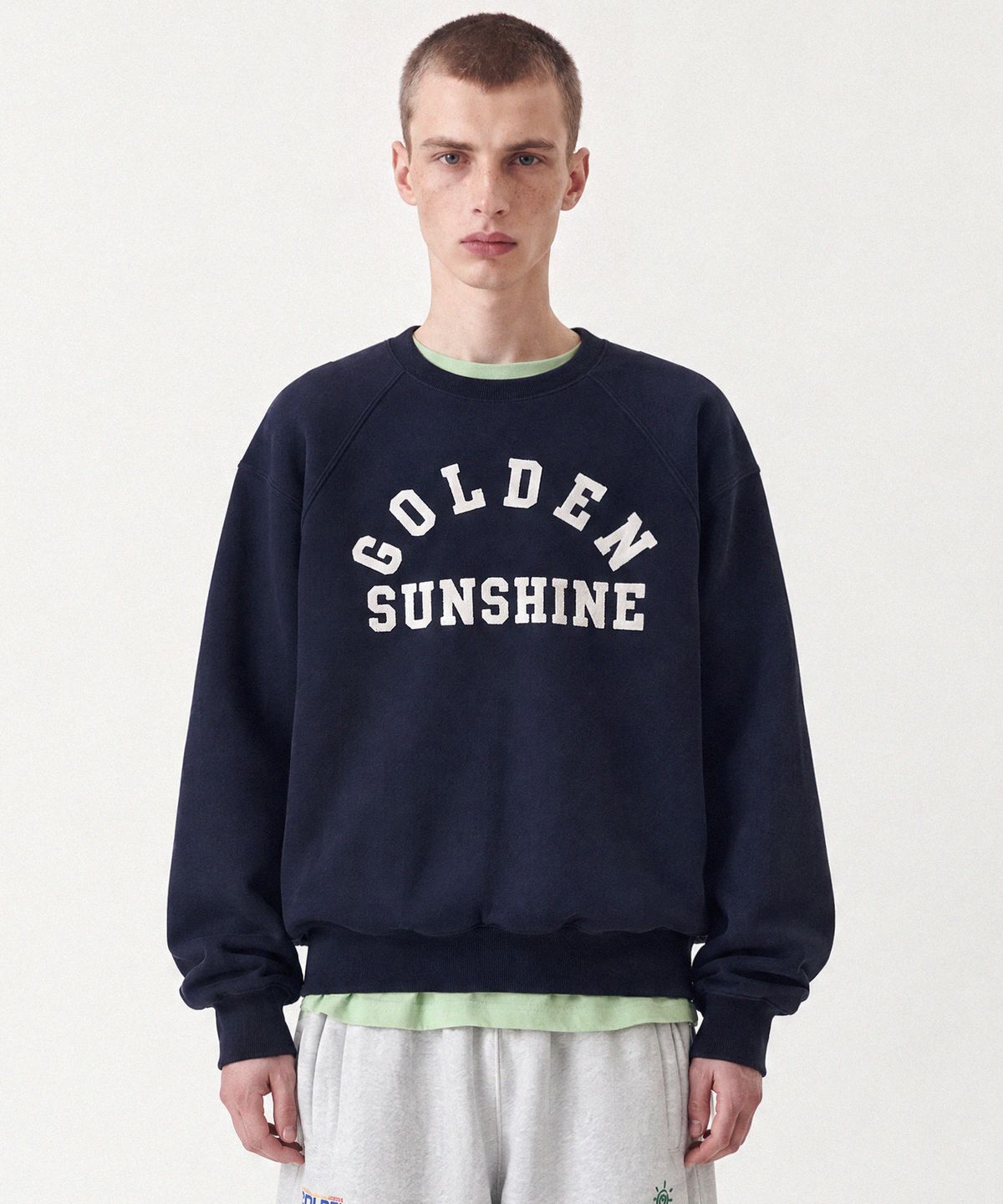 골든선샤인(GOLDEN SUNSHINE) SOFT RAGLAN SWEATSHIRTS_Navy
