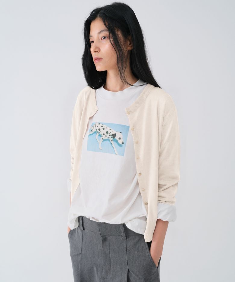 SOFT WOOL TENCEL ROUND CARDIGAN_BUTTER