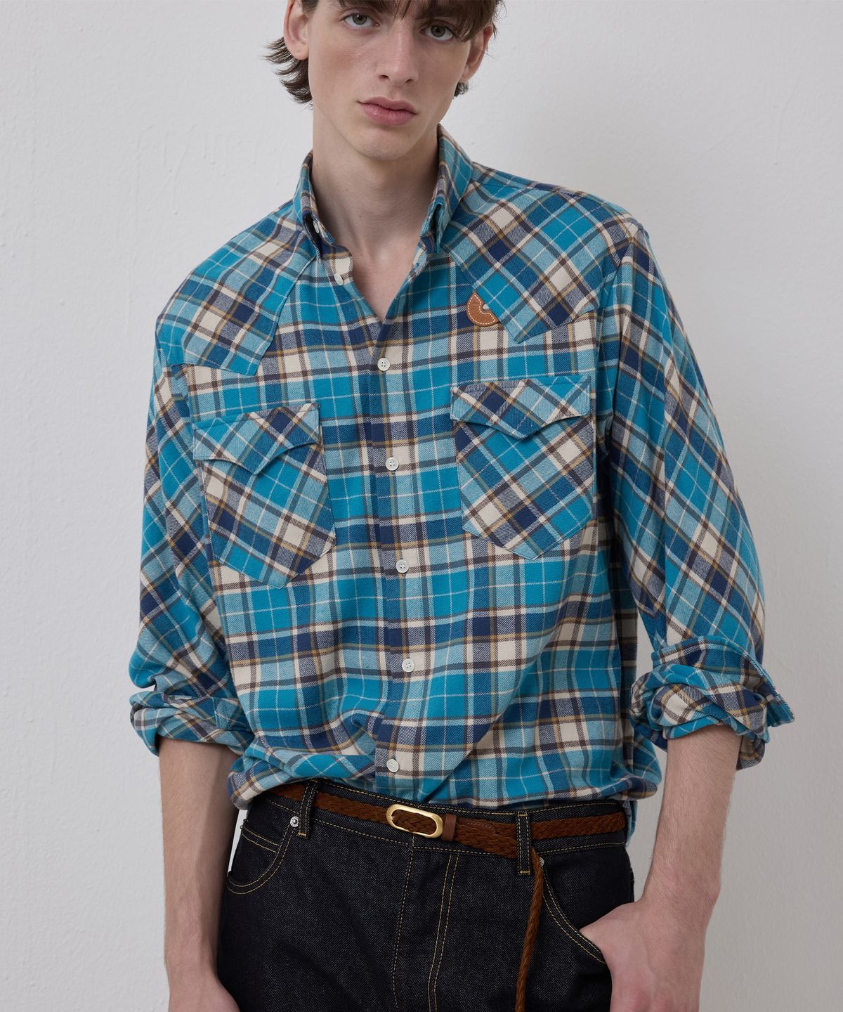 노앙(NOHANT) IVY WESTERN SHIRT BLUE