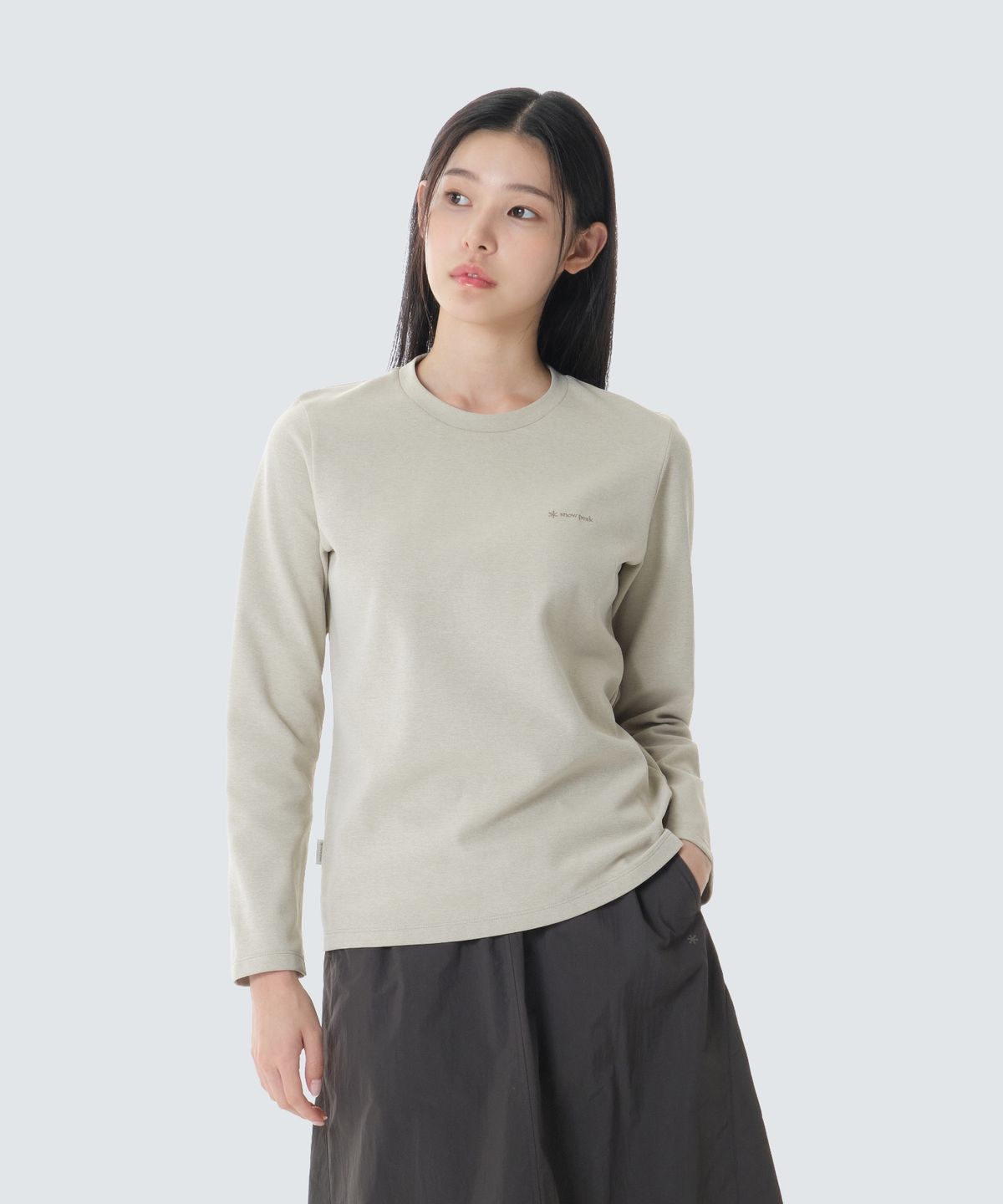 스노우피크 어패럴(SNOWPEAK APPAREL) 퀵드라이 여성 긴팔 티셔츠 (S26FWFTL15) Light Beige