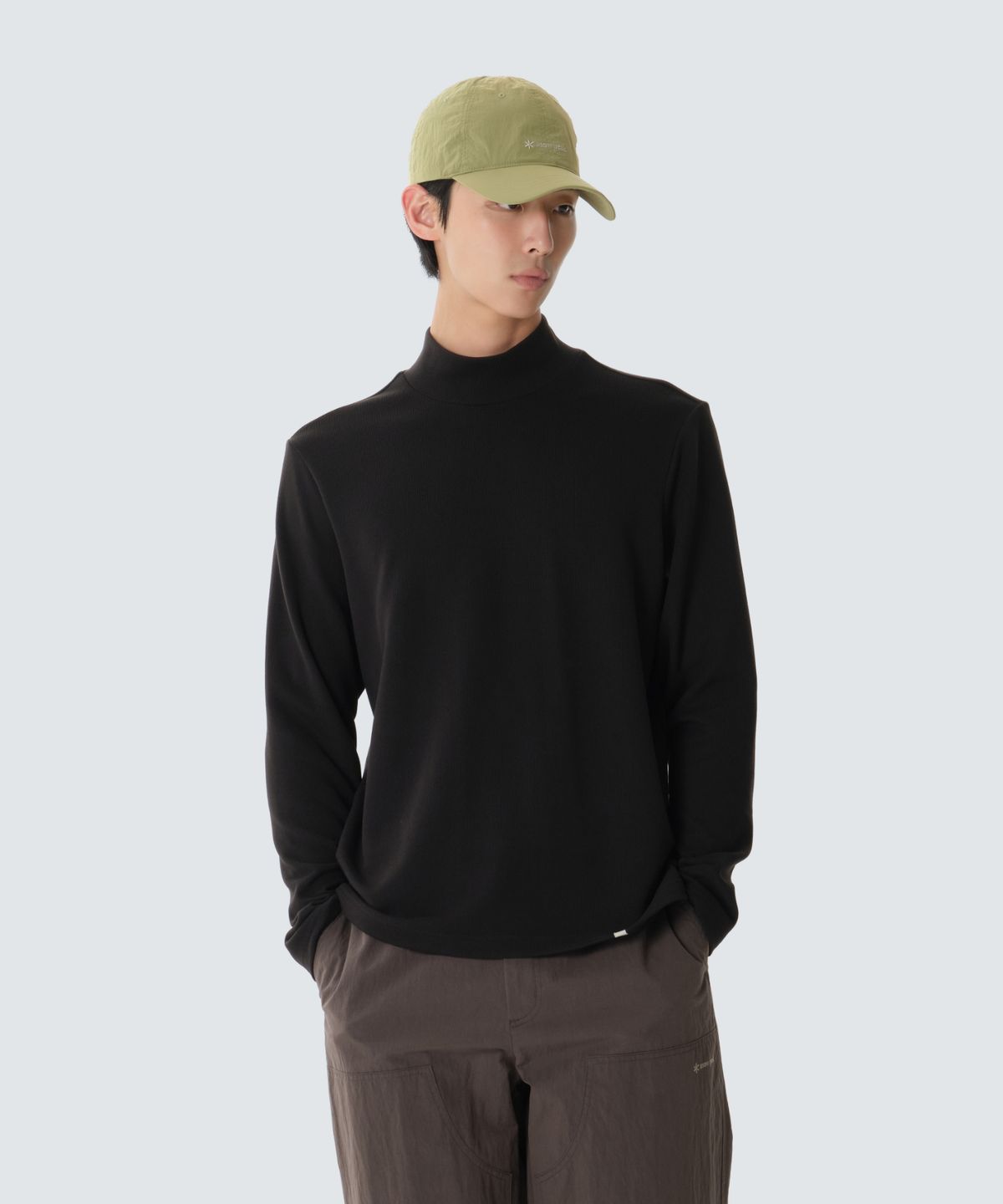 스노우피크 어패럴(SNOWPEAK APPAREL) 골지 모크넥 긴팔 티셔츠 (S26FMFTL32) Black
