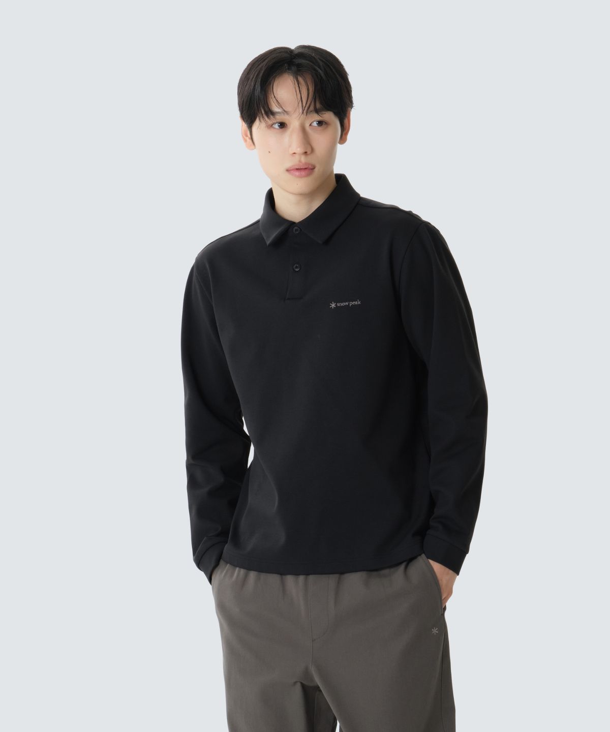 스노우피크 어패럴(SNOWPEAK APPAREL) 퀵드라이 폴로 긴팔 티셔츠 (S26FMFPS10) Black