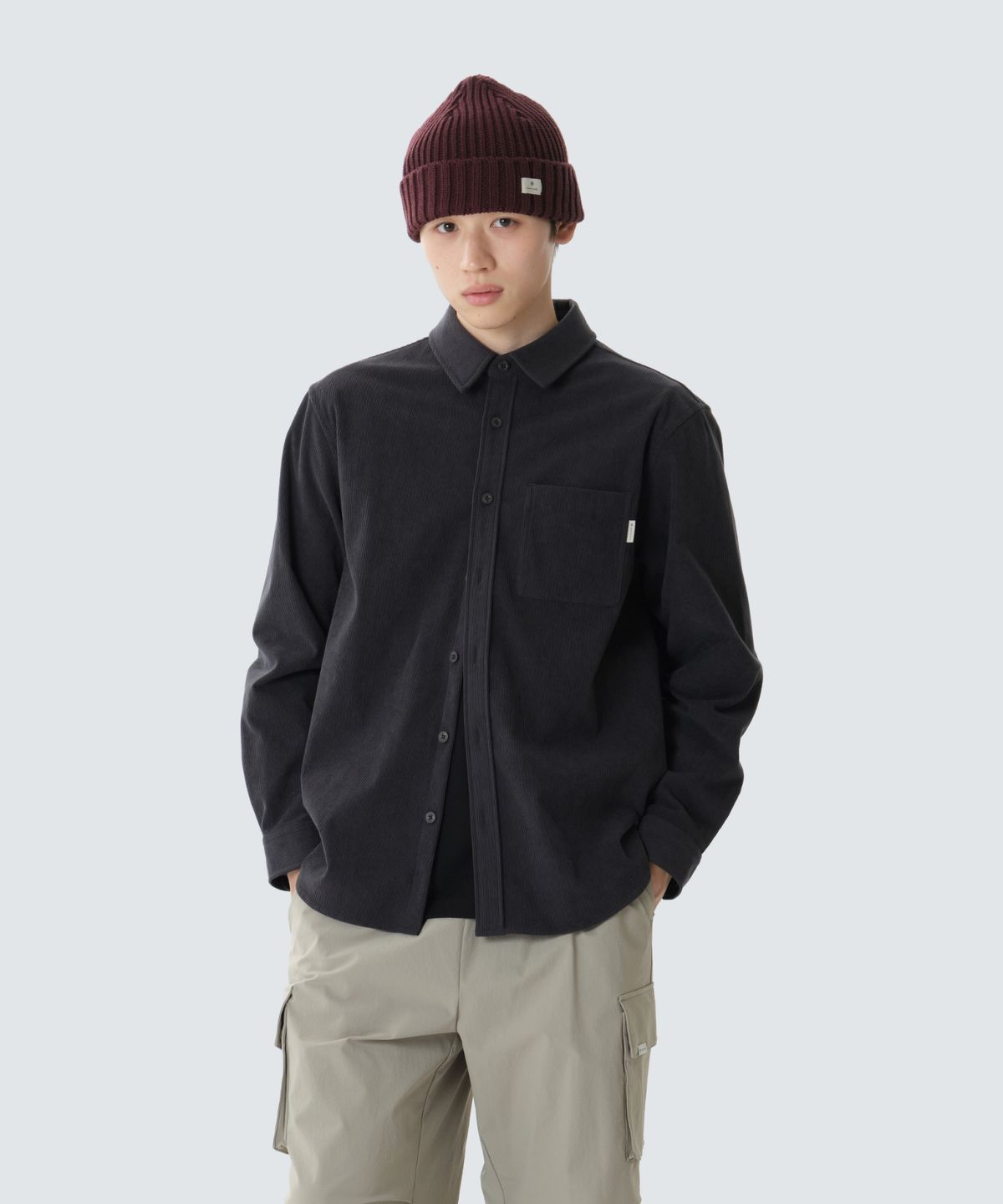 스노우피크 어패럴(SNOWPEAK APPAREL) 코듀로이 셔츠 (S26FMFSH70) Dark Charcoal