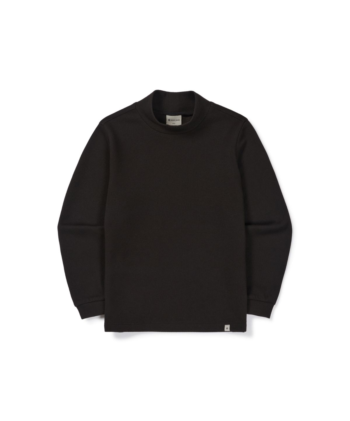 스노우피크 어패럴 키즈(SNOWPEAK APPAREL KIDS) 키즈 골지 모크넥 긴팔 티셔츠 (S26FKFTL82) Black