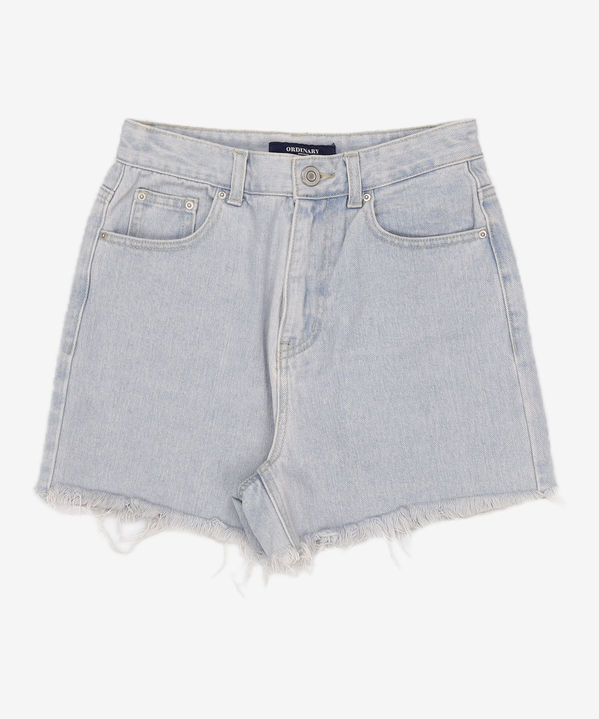 오디너리 홀리데이(ORDINARY HOLIDAY) 밑단컷팅 숏 데님팬츠 CUTTING HEM LINE DENIM PANTS S