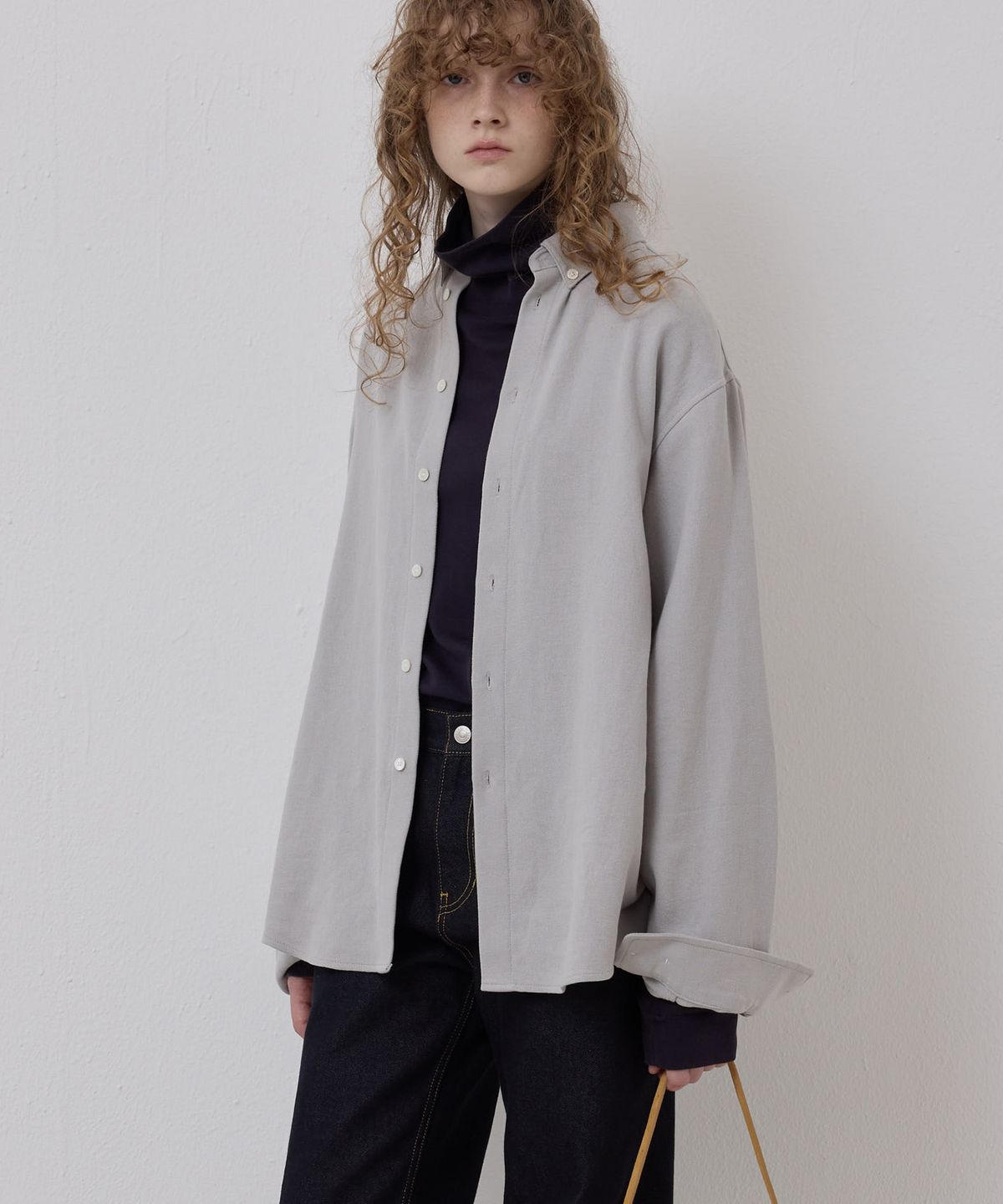 노앙(NOHANT) WORN-IN BUTTON DOWN SHIRT GRAY