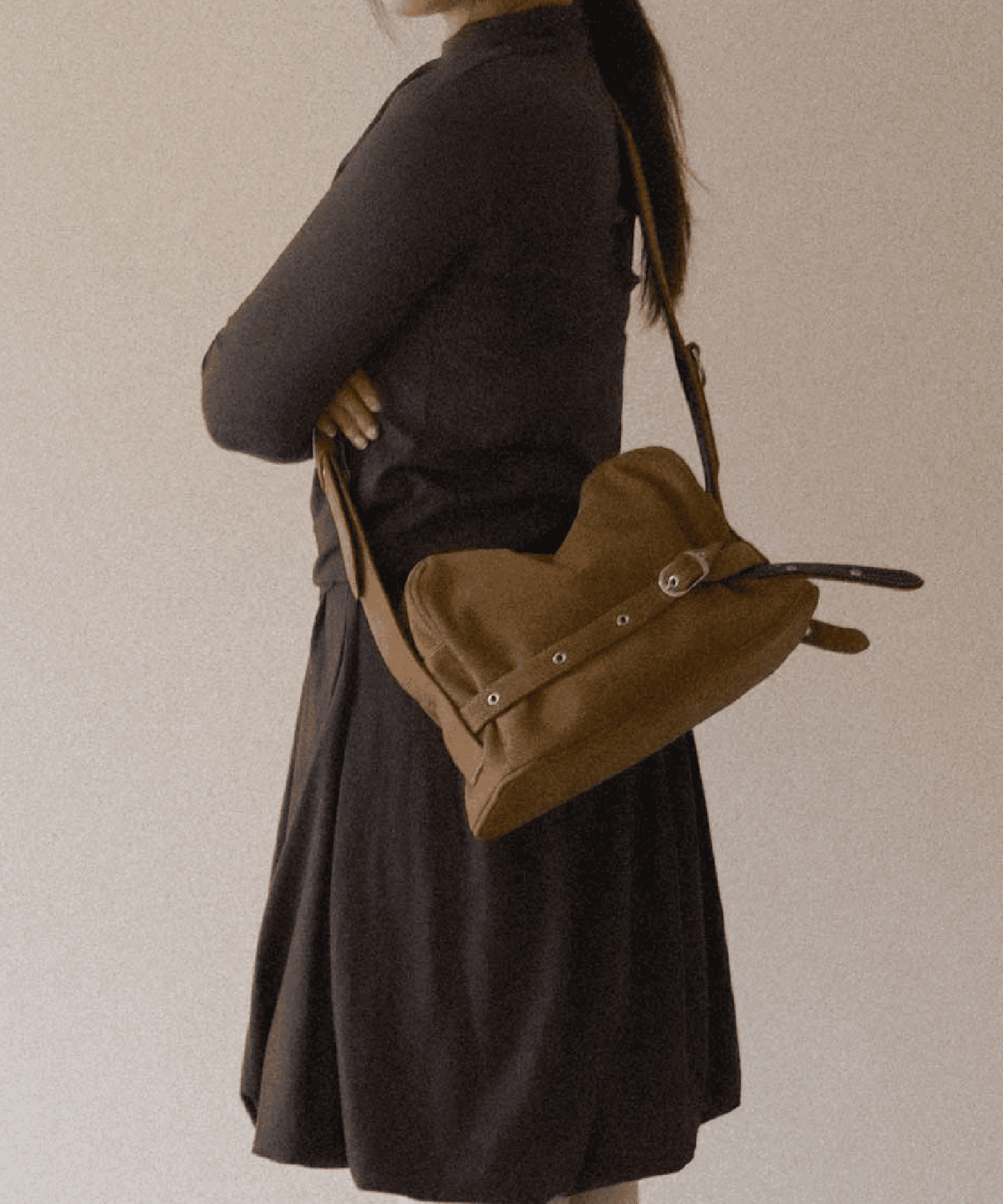 혜키(HYEKI) POTY Bold suede / OLIVE BEIGE