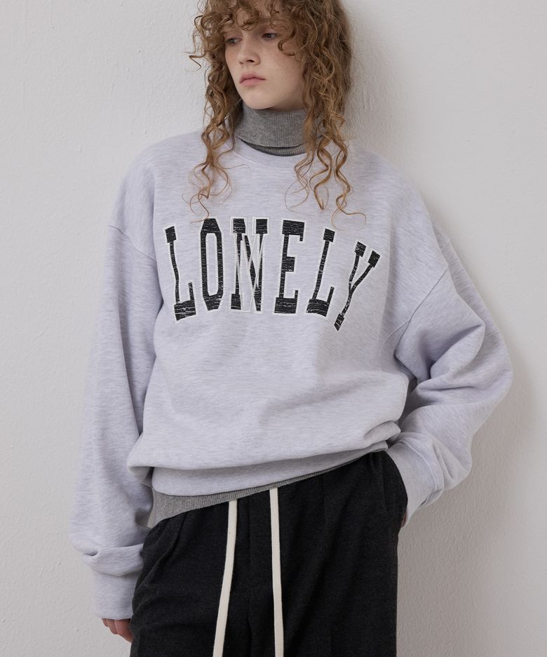 [기모] LONELY/LOVELY CRACK SWEATSHIRT ASH GRAY