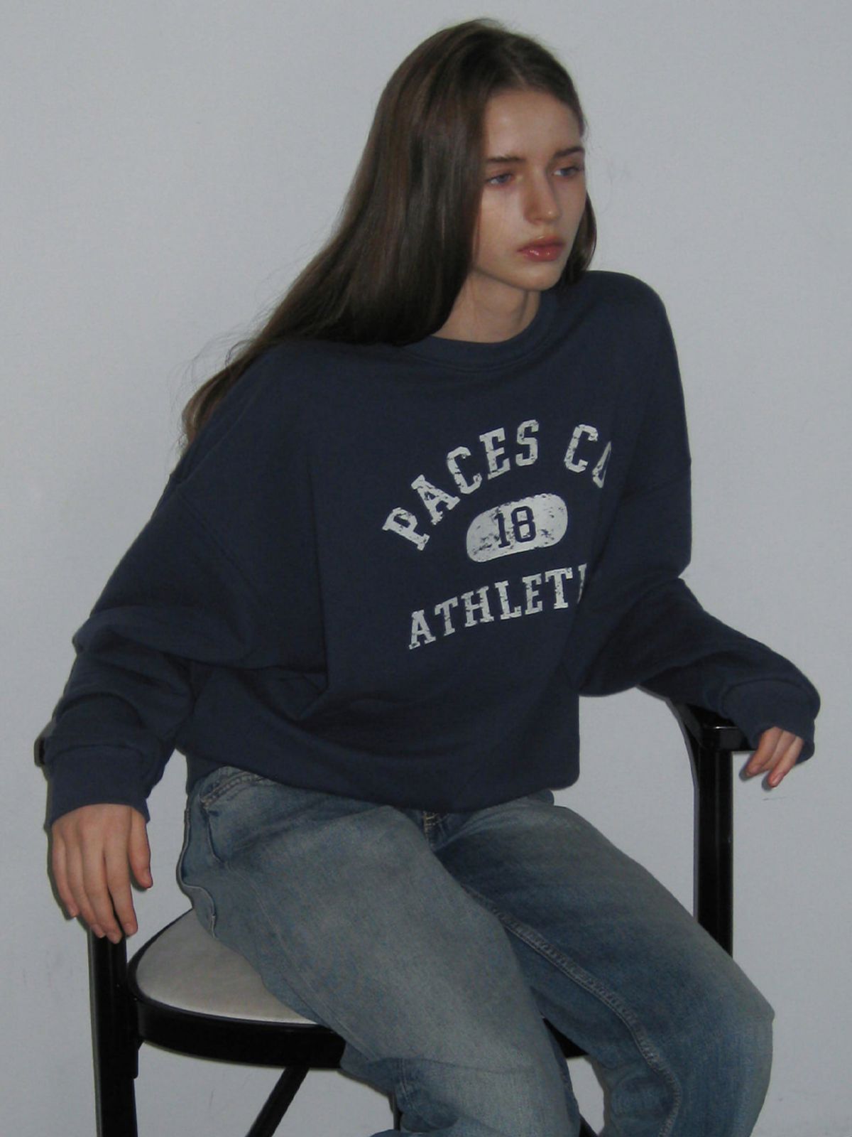 웨이브유니온(WAVE UNION) Athletics Sweatshirt Blue