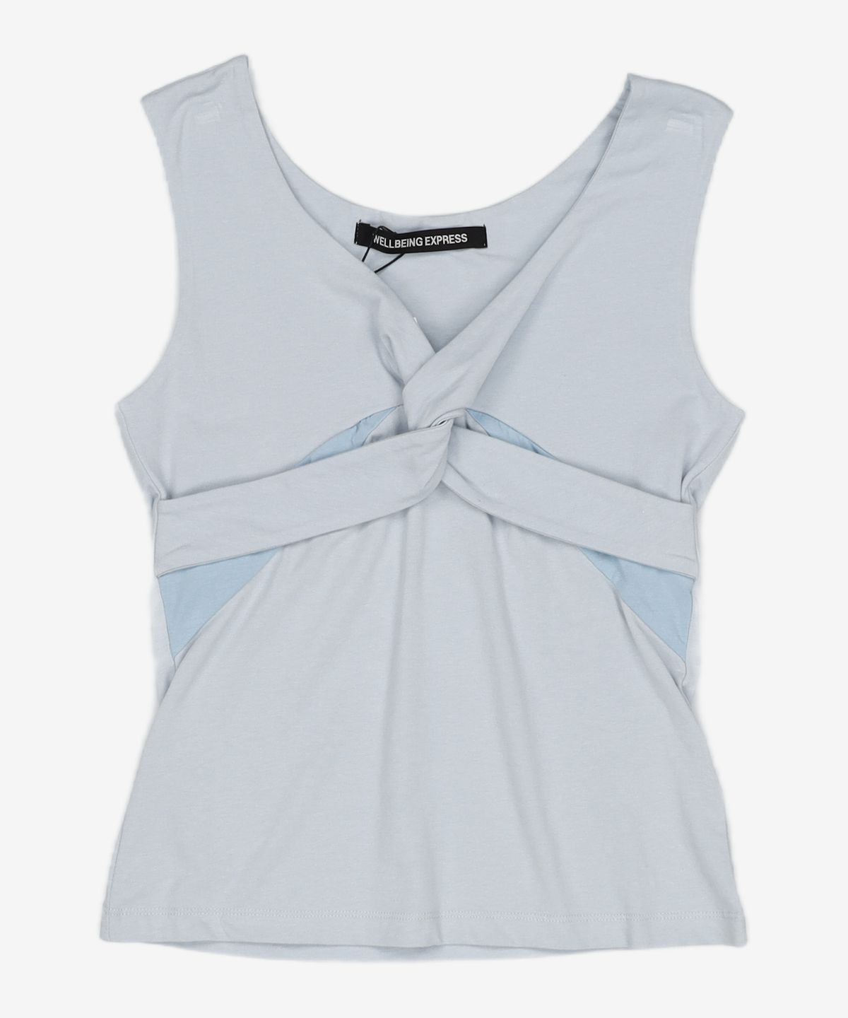 웰빙익스프레스(WELLBEING EXPRESS) Draped Twist Sleeveless Sky Blue S