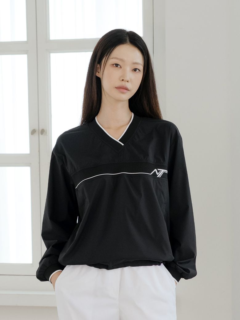 방풍 브이넥 윈드브레이크 BK