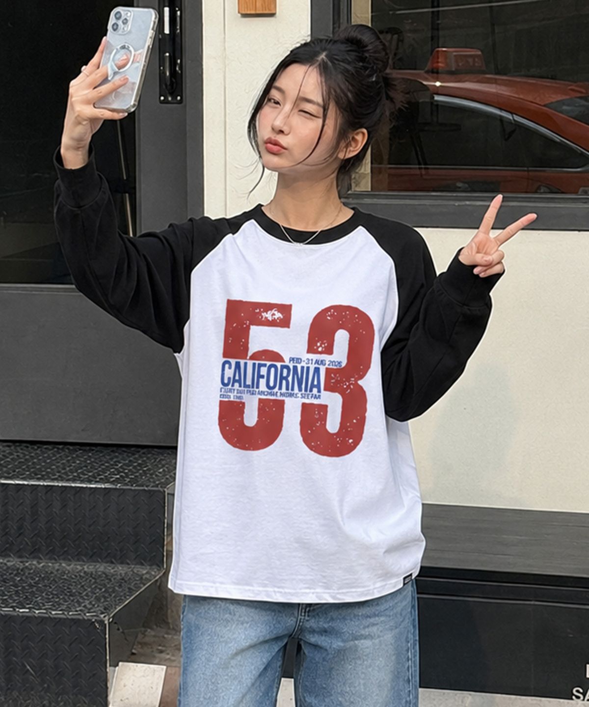 페이드(PEID) PD 53캘리포니아 래글런 긴팔티 4Color