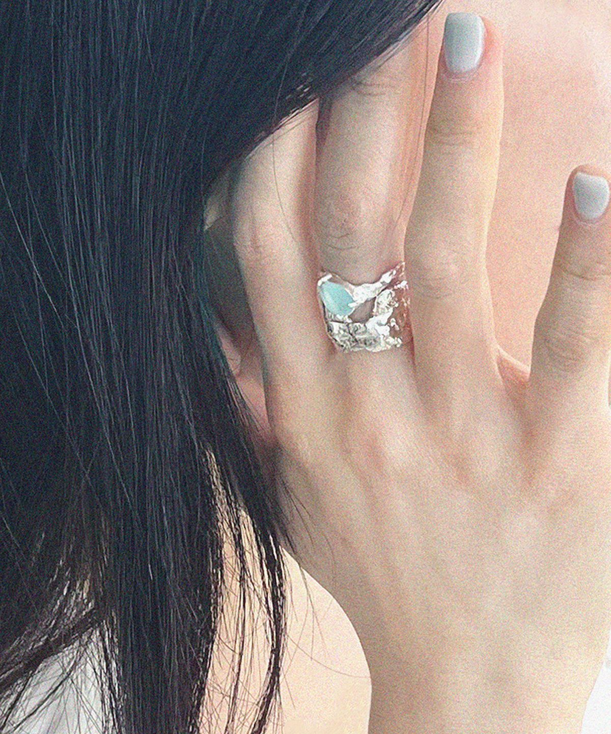 너울(NEOUL) Water Drop Ring