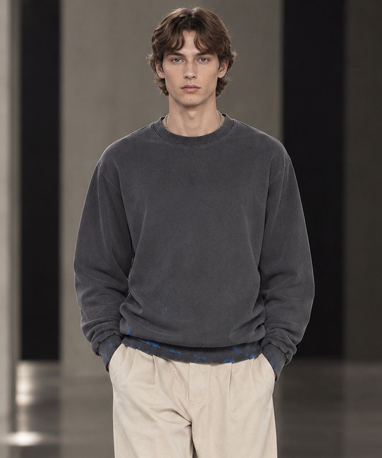 Atelier Washed Studded Sweatshirt (3 COLORS)