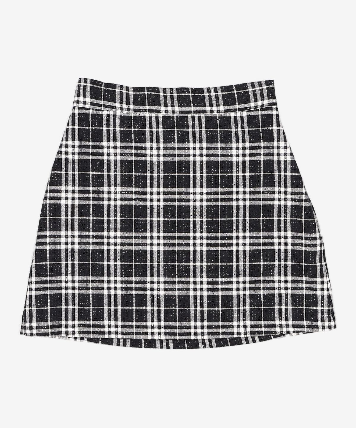 큐리티(CURETTY) C GLITTER CHECK MINI SKIRT_BLACK S