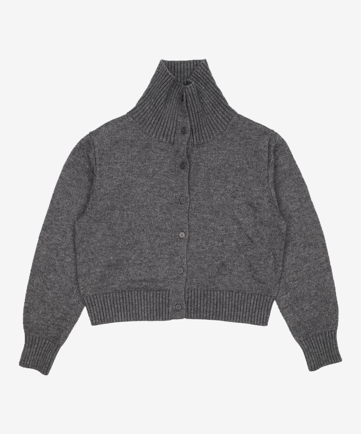 브릴먼스(BRILLEMONTHS) 메리노울 하이넥 크롭 가디건 [브라운] S