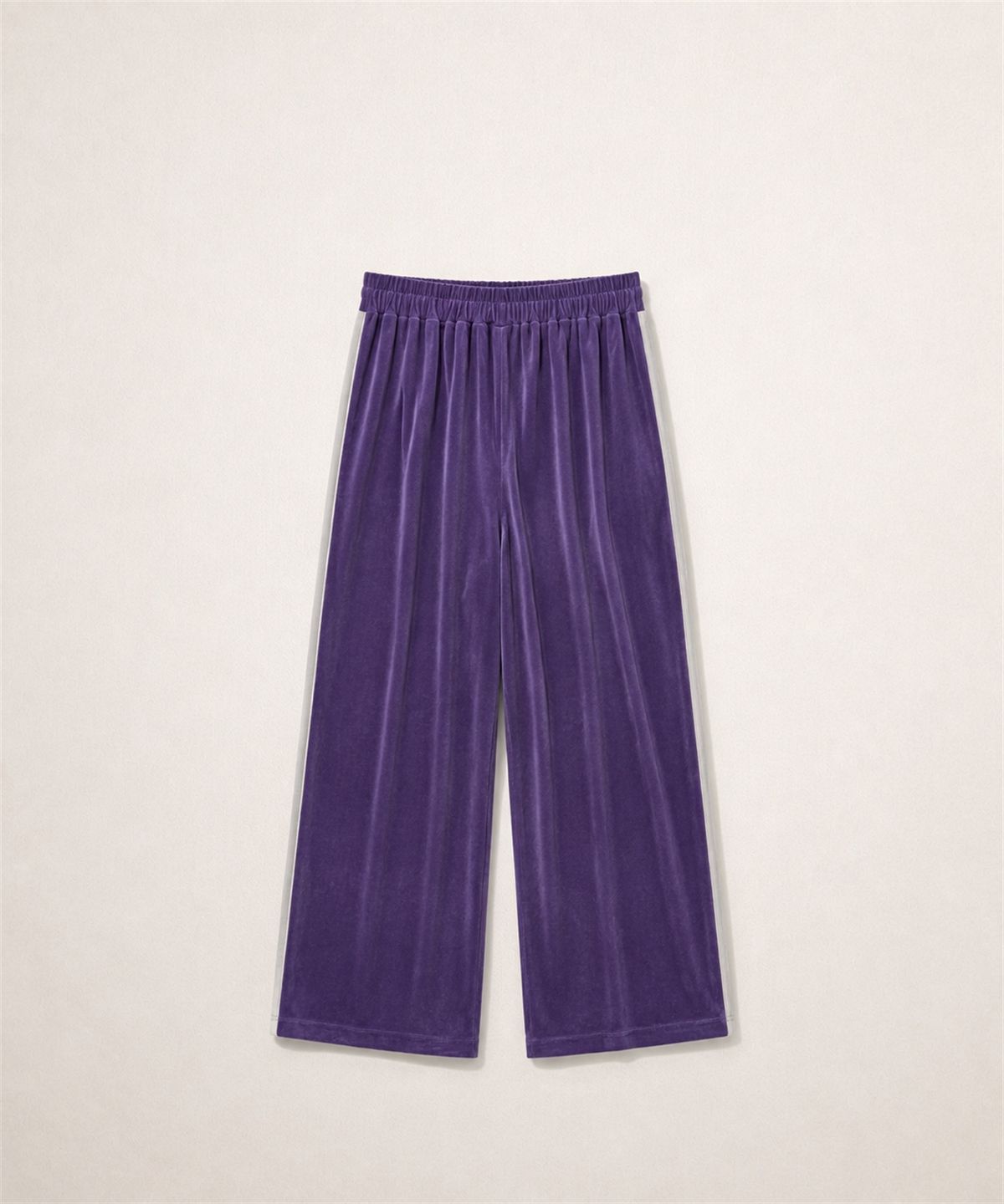 320쇼룸(320SHOWROOM) Double Side Stripe Velvet Track Pants Purple