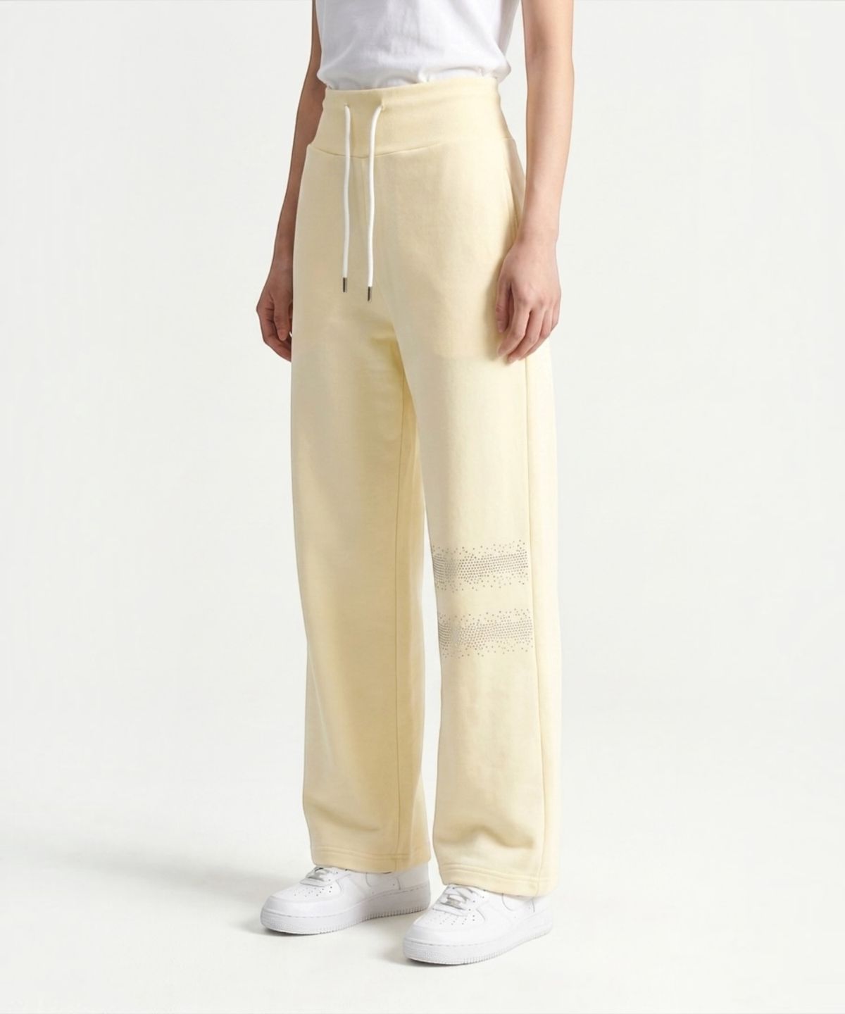 본슬리피(BORN SLIPPY) Crystal Wave Wide Sweat Pants (Yellow)