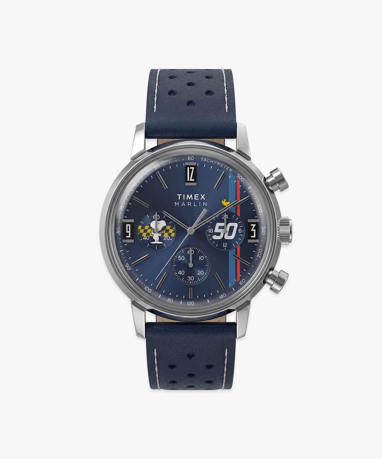 타이맥스 x 피너츠 멀린 크로노그래프 블루시계 40mm