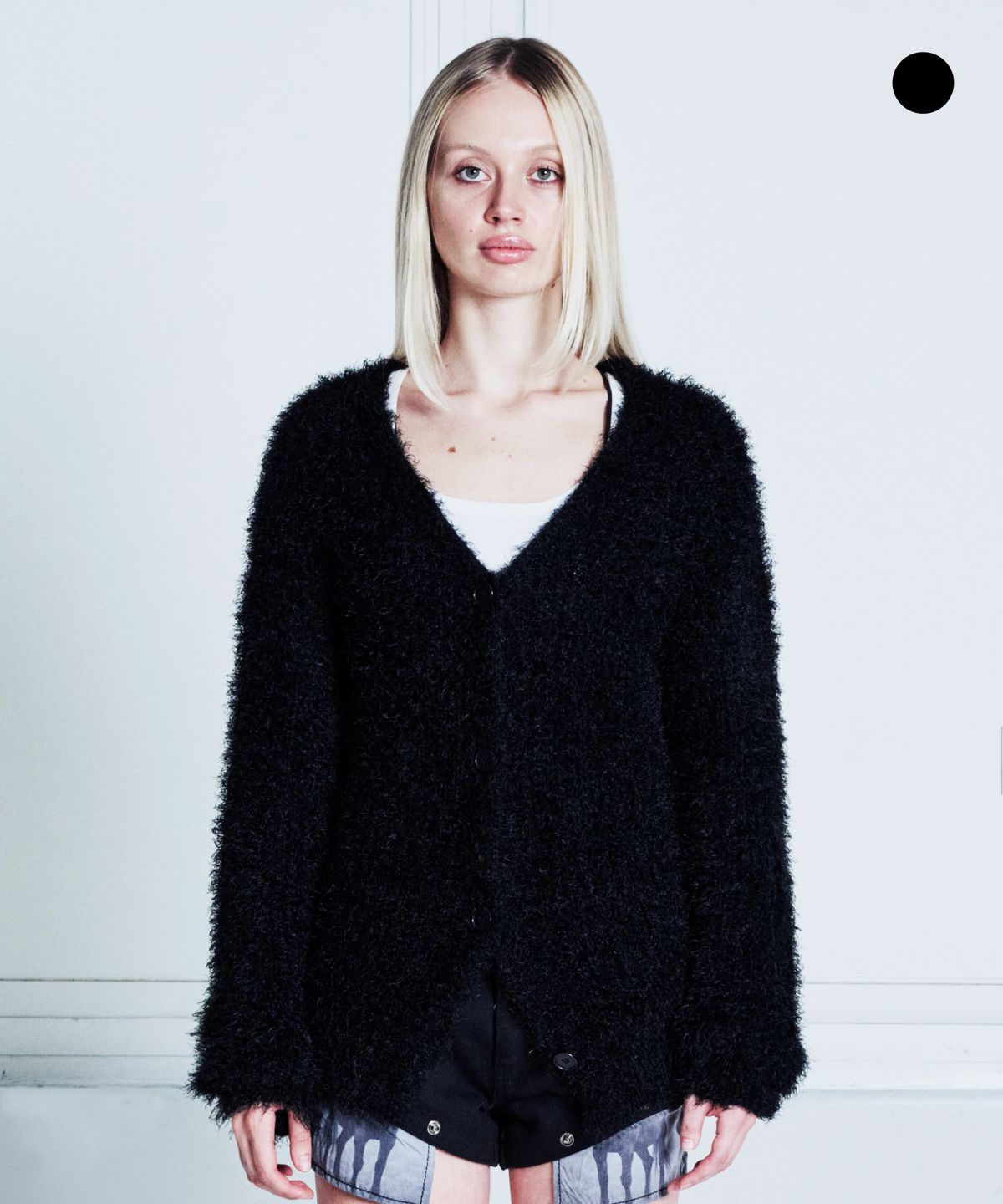 오도어(ODOR) Feather 2way cardigan