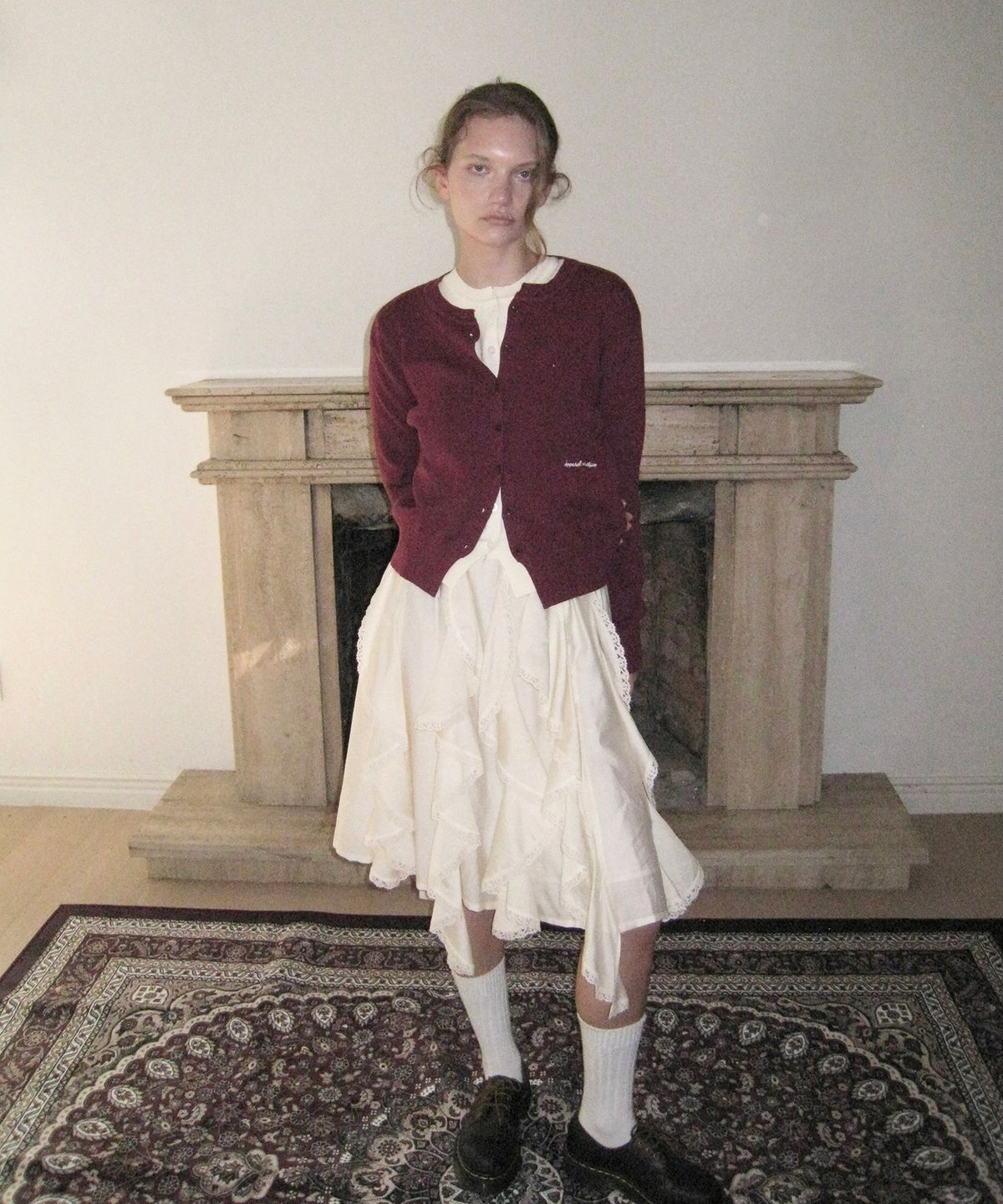 어패럴아카이브(APPAREL ARCHIVE) Post round cardigan - Grape