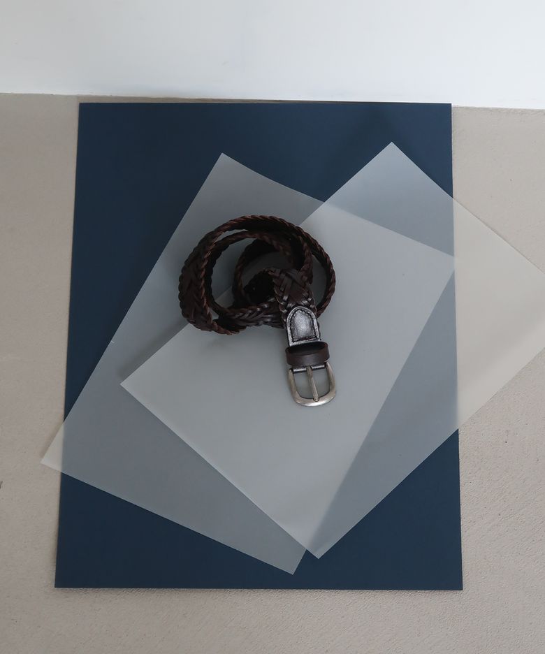 Twisted weave belt - brown