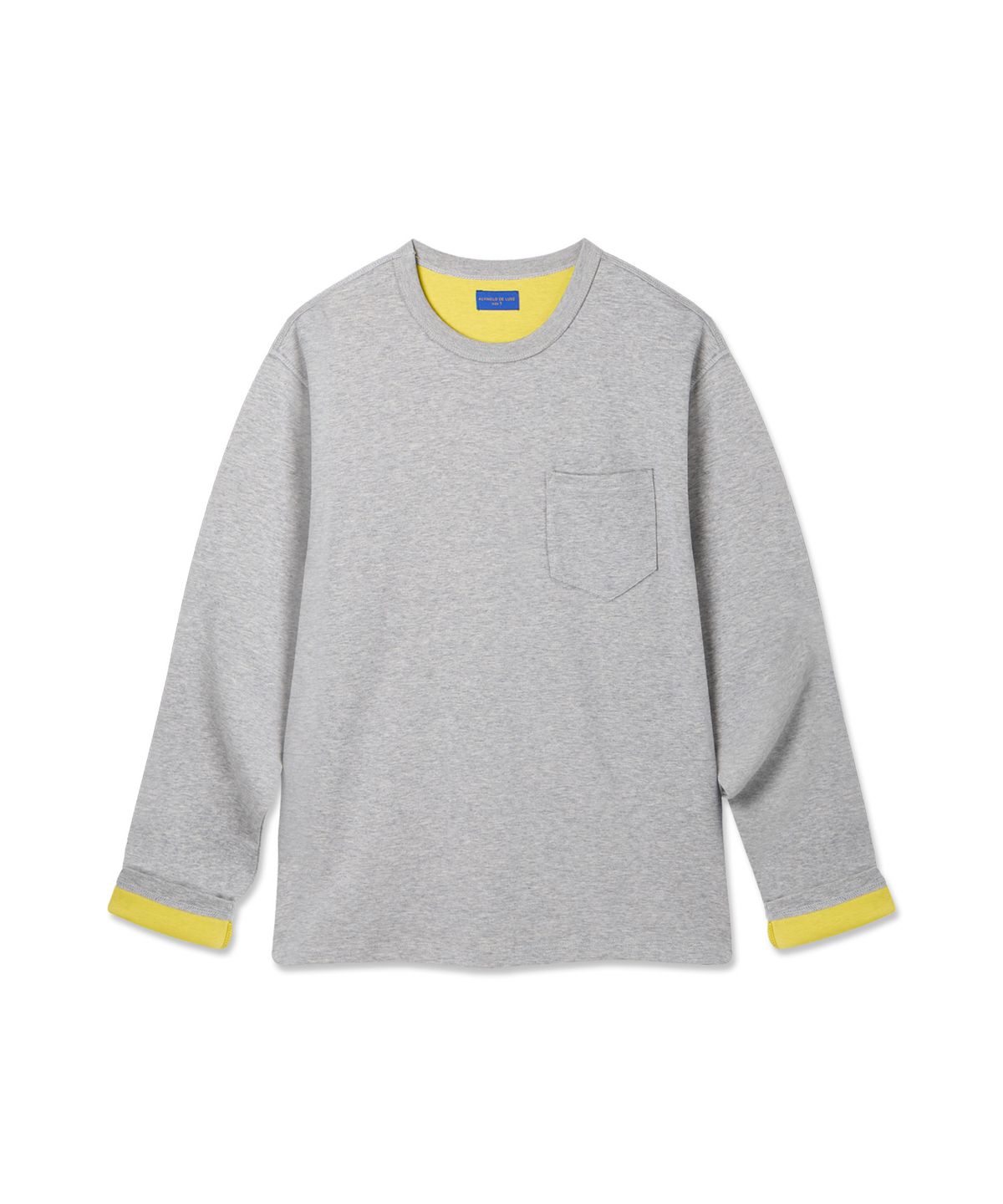 앨빈클로(ALVINCLO) 컬러 배색 롤업 포켓 긴팔티 DLX3120 (2COLOR)