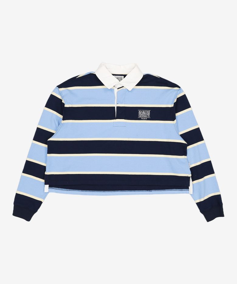 STRIPE RUGBY LONG SLEEVE navy S